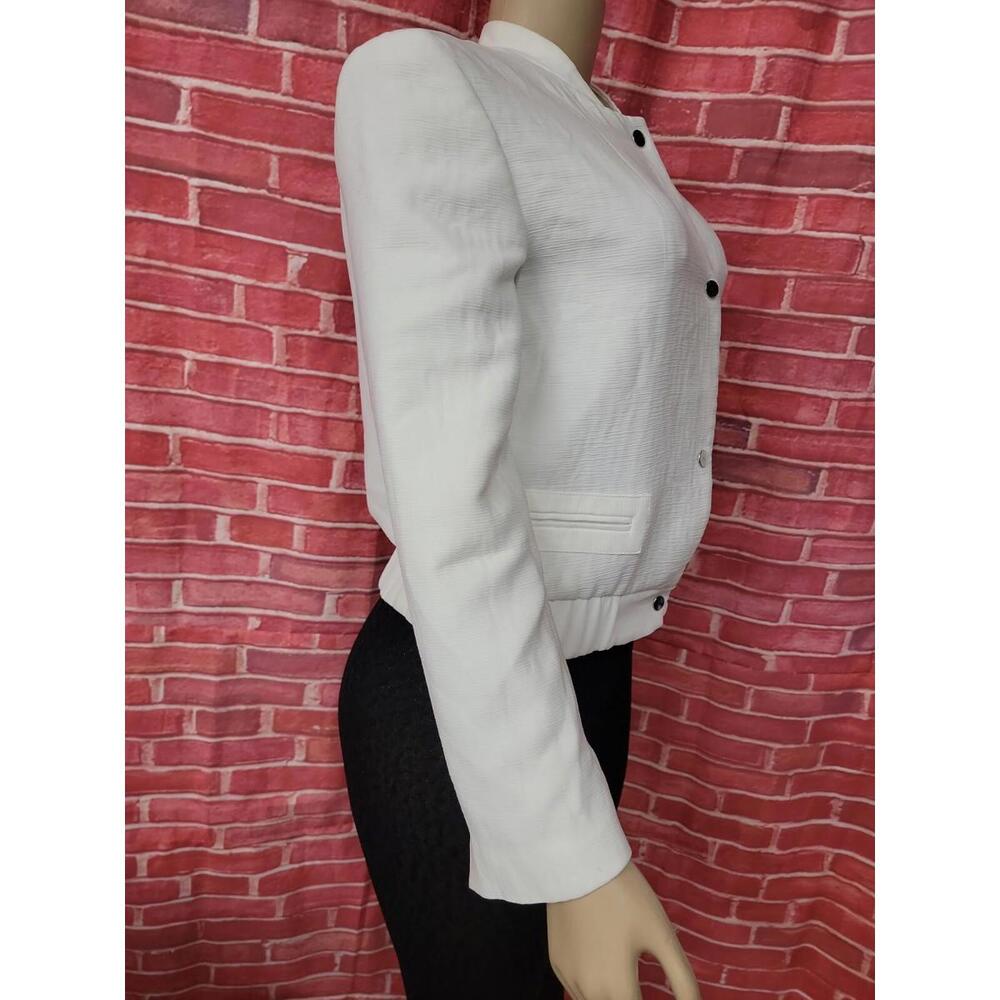 Zara Basic Collection Snap Button Ivory Texture W… - image 2